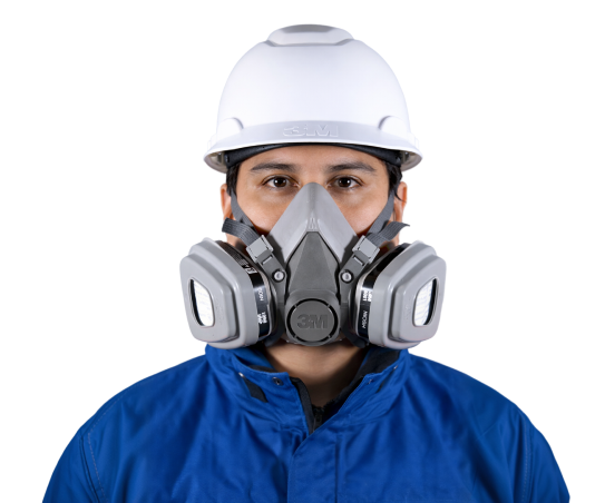 Trabajadora con protección